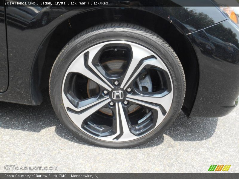 Crystal Black Pearl / Black/Red 2014 Honda Civic Si Sedan
