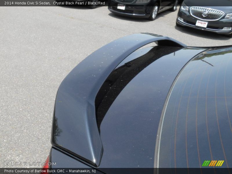 Crystal Black Pearl / Black/Red 2014 Honda Civic Si Sedan