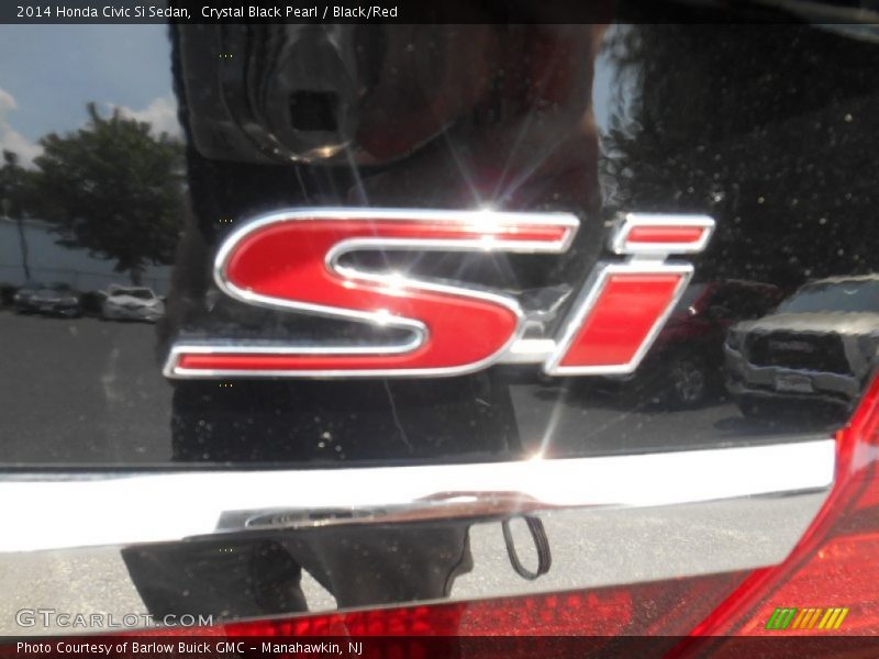 Crystal Black Pearl / Black/Red 2014 Honda Civic Si Sedan
