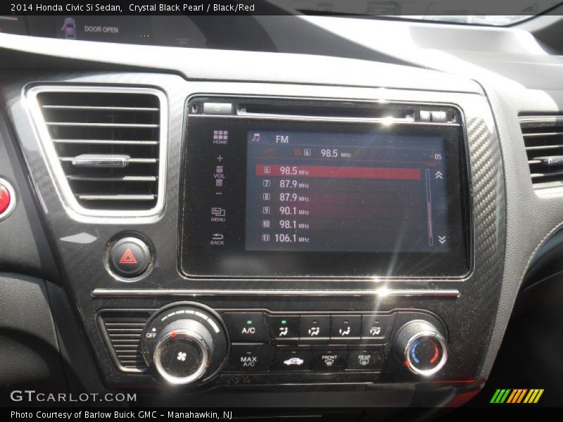 Crystal Black Pearl / Black/Red 2014 Honda Civic Si Sedan