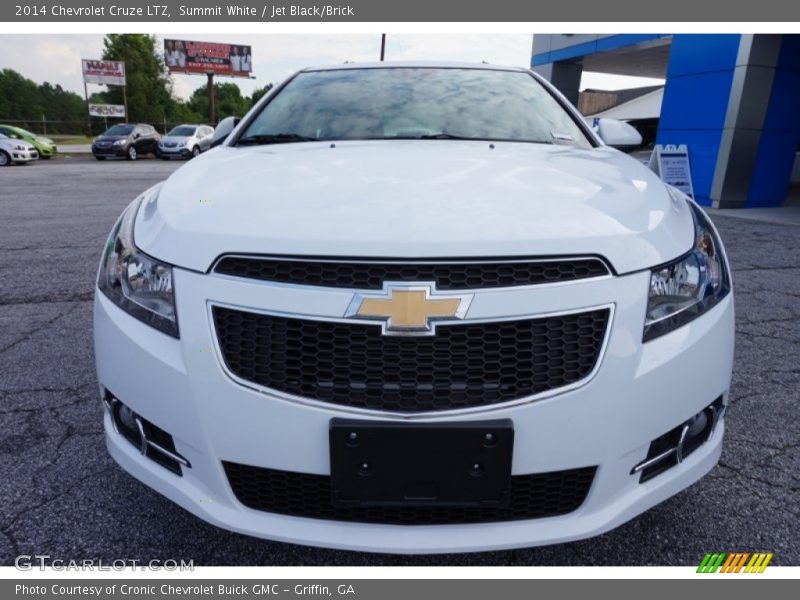Summit White / Jet Black/Brick 2014 Chevrolet Cruze LTZ