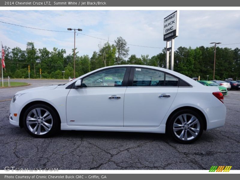 Summit White / Jet Black/Brick 2014 Chevrolet Cruze LTZ