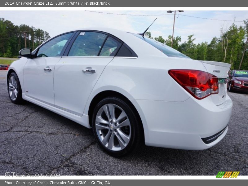 Summit White / Jet Black/Brick 2014 Chevrolet Cruze LTZ