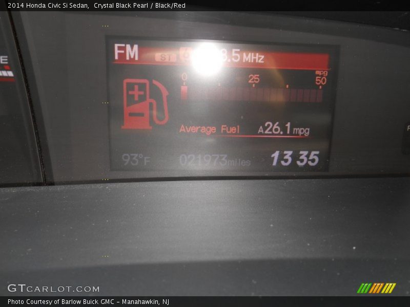 Crystal Black Pearl / Black/Red 2014 Honda Civic Si Sedan