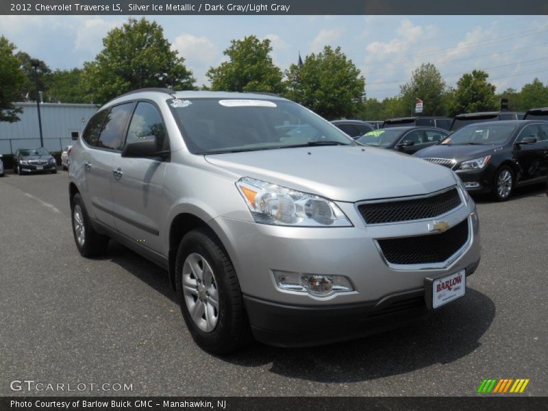 Silver Ice Metallic / Dark Gray/Light Gray 2012 Chevrolet Traverse LS