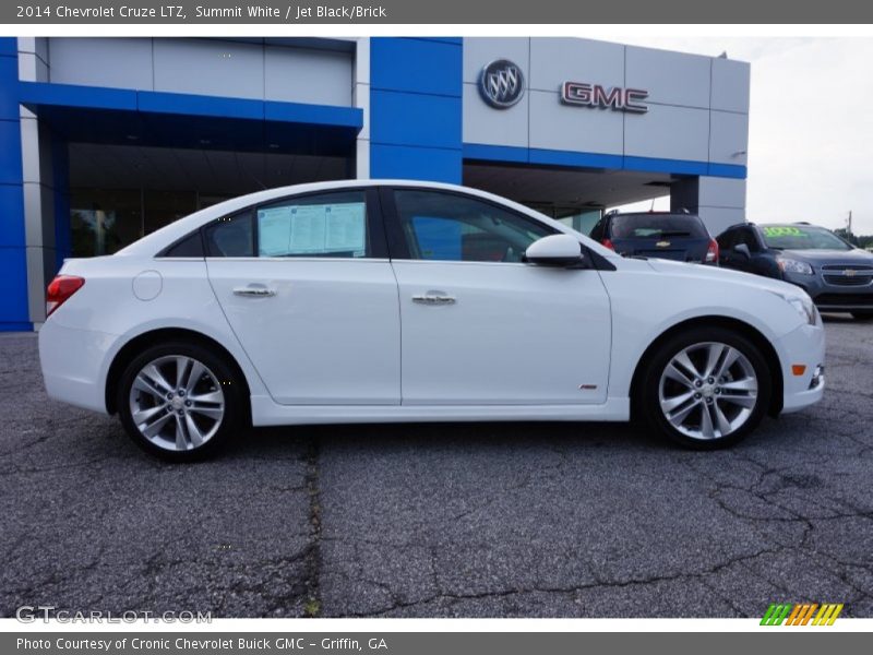 Summit White / Jet Black/Brick 2014 Chevrolet Cruze LTZ