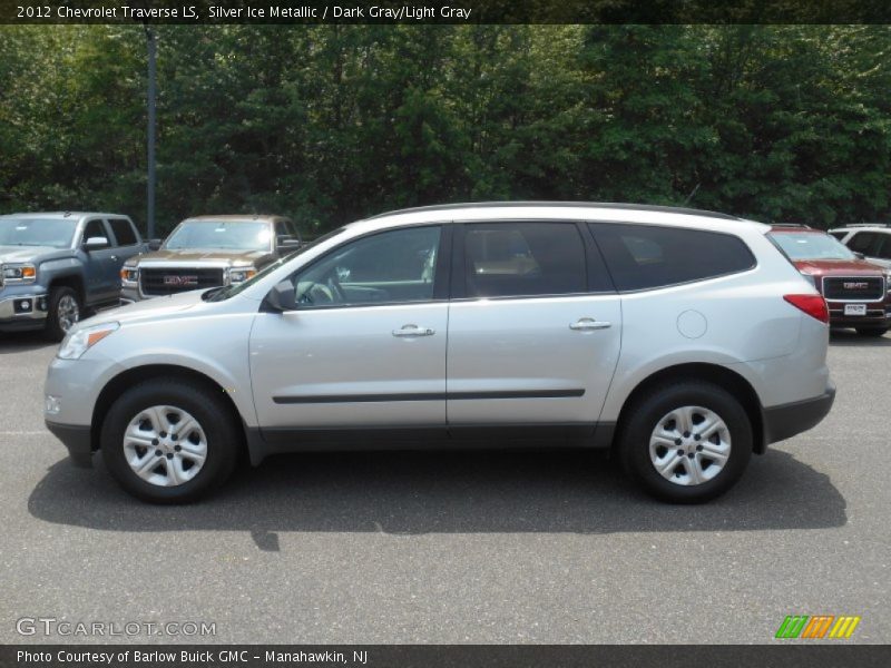Silver Ice Metallic / Dark Gray/Light Gray 2012 Chevrolet Traverse LS