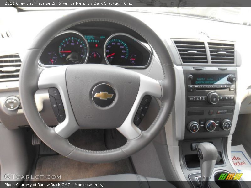 Silver Ice Metallic / Dark Gray/Light Gray 2012 Chevrolet Traverse LS