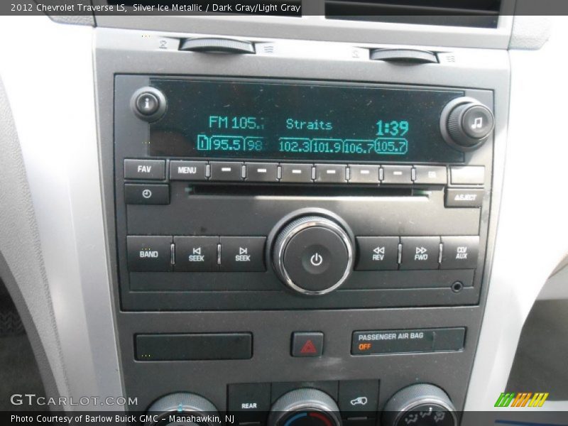 Silver Ice Metallic / Dark Gray/Light Gray 2012 Chevrolet Traverse LS