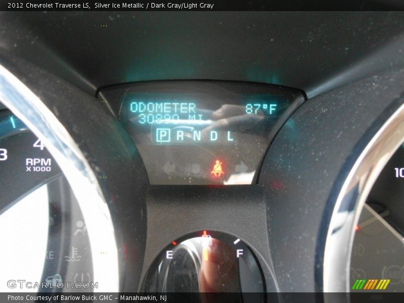 Silver Ice Metallic / Dark Gray/Light Gray 2012 Chevrolet Traverse LS