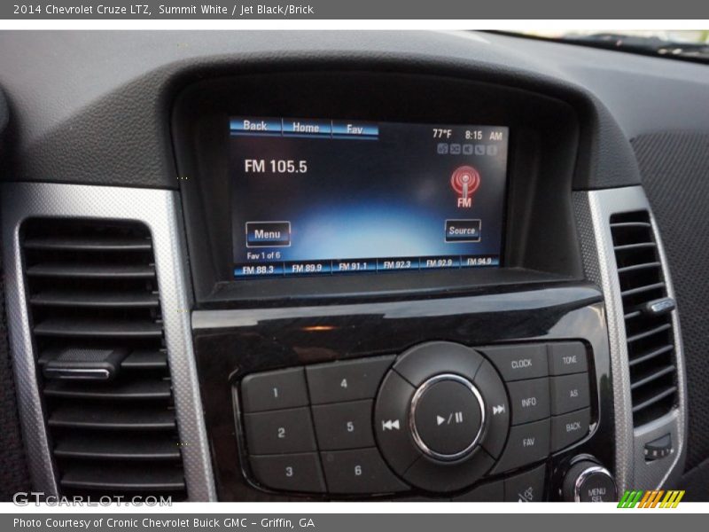 Summit White / Jet Black/Brick 2014 Chevrolet Cruze LTZ