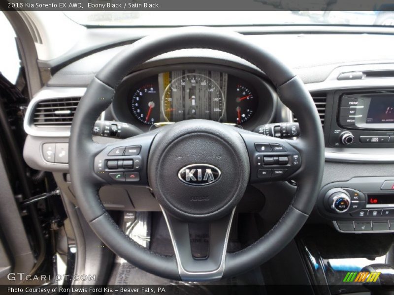 Ebony Black / Satin Black 2016 Kia Sorento EX AWD