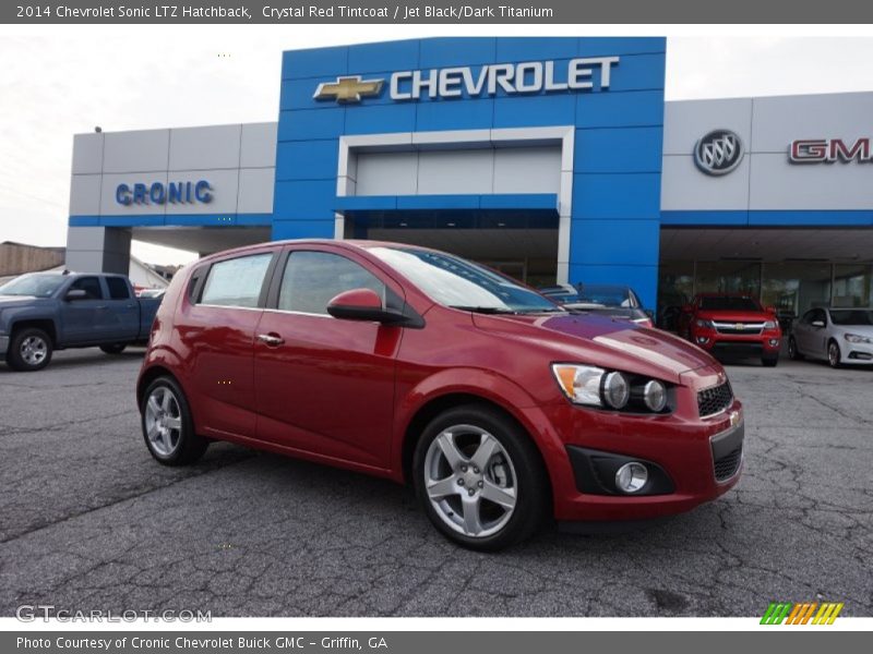 Crystal Red Tintcoat / Jet Black/Dark Titanium 2014 Chevrolet Sonic LTZ Hatchback