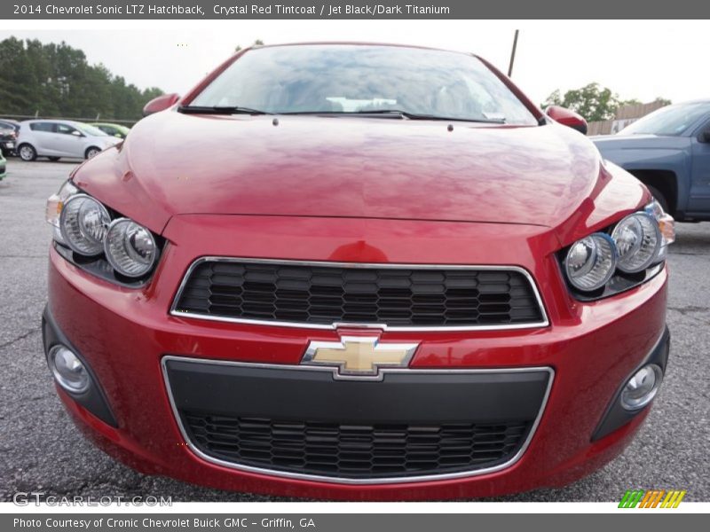 Crystal Red Tintcoat / Jet Black/Dark Titanium 2014 Chevrolet Sonic LTZ Hatchback