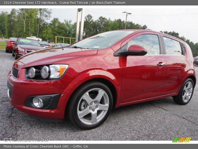 Crystal Red Tintcoat / Jet Black/Dark Titanium 2014 Chevrolet Sonic LTZ Hatchback