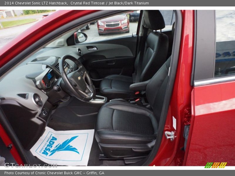 Crystal Red Tintcoat / Jet Black/Dark Titanium 2014 Chevrolet Sonic LTZ Hatchback