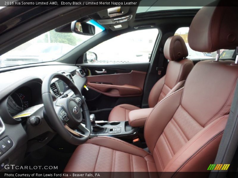 Front Seat of 2016 Sorento Limited AWD