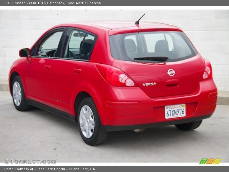 Red Alert / Charcoal 2012 Nissan Versa 1.8 S Hatchback