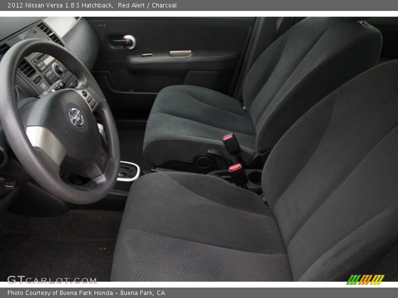 Red Alert / Charcoal 2012 Nissan Versa 1.8 S Hatchback