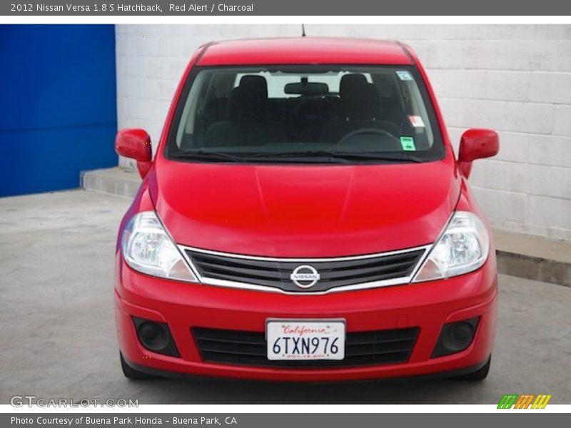 Red Alert / Charcoal 2012 Nissan Versa 1.8 S Hatchback