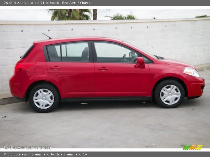 Red Alert / Charcoal 2012 Nissan Versa 1.8 S Hatchback