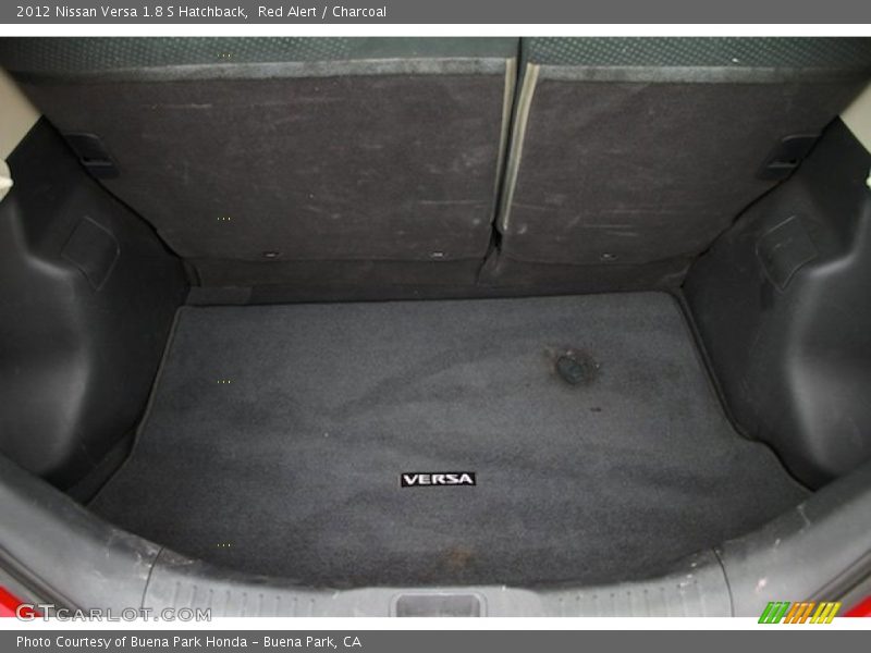 Red Alert / Charcoal 2012 Nissan Versa 1.8 S Hatchback