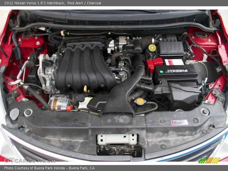 Red Alert / Charcoal 2012 Nissan Versa 1.8 S Hatchback