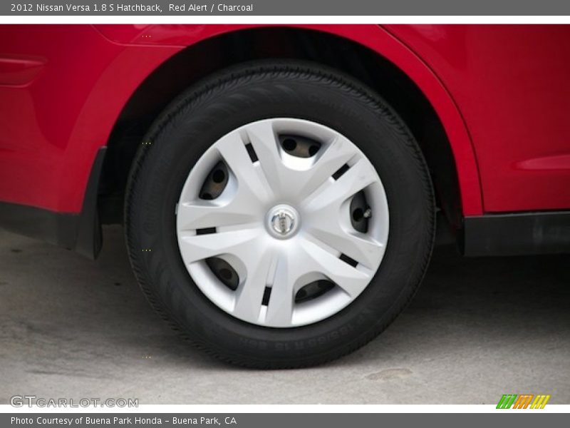 Red Alert / Charcoal 2012 Nissan Versa 1.8 S Hatchback