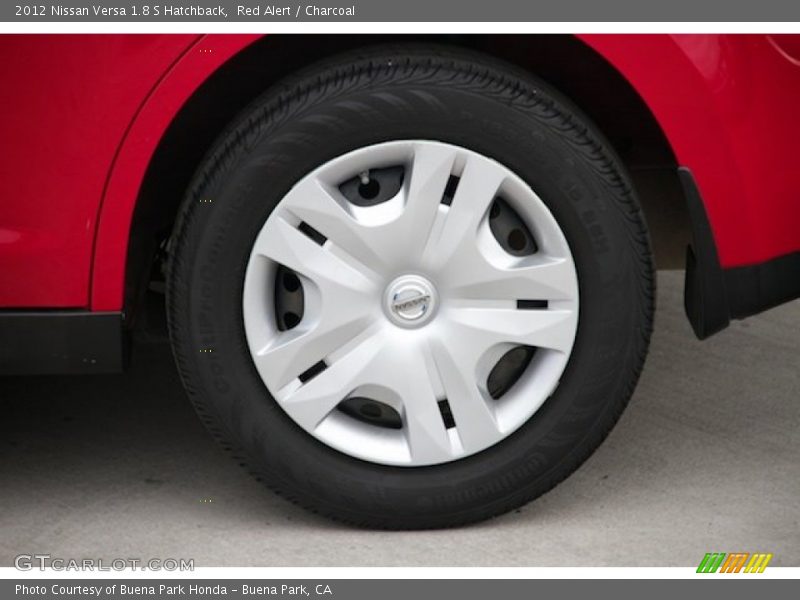 Red Alert / Charcoal 2012 Nissan Versa 1.8 S Hatchback