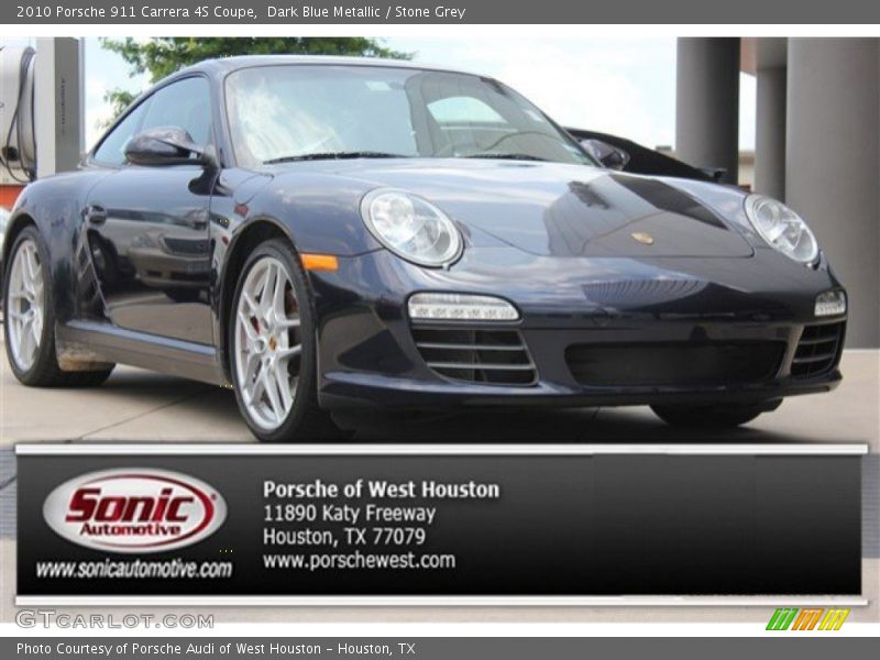 Dark Blue Metallic / Stone Grey 2010 Porsche 911 Carrera 4S Coupe
