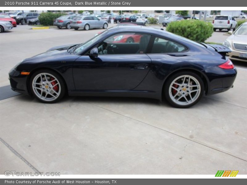 Dark Blue Metallic / Stone Grey 2010 Porsche 911 Carrera 4S Coupe