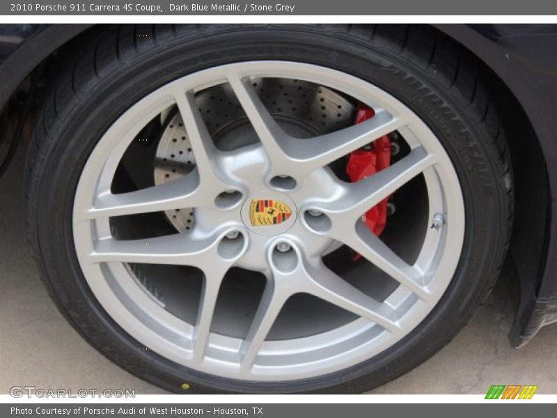 Dark Blue Metallic / Stone Grey 2010 Porsche 911 Carrera 4S Coupe