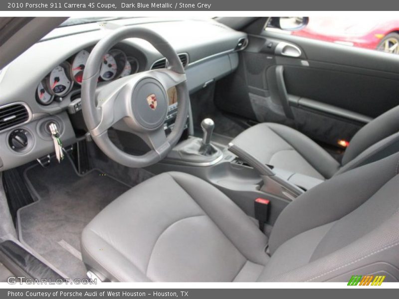 Dark Blue Metallic / Stone Grey 2010 Porsche 911 Carrera 4S Coupe