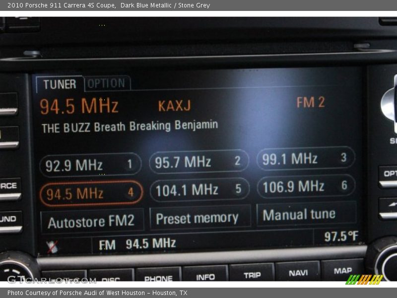 Dark Blue Metallic / Stone Grey 2010 Porsche 911 Carrera 4S Coupe