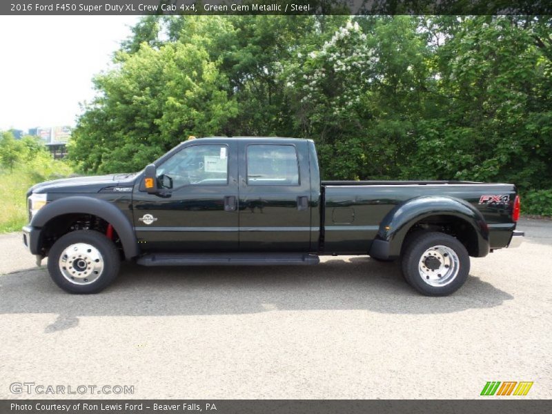Green Gem Metallic / Steel 2016 Ford F450 Super Duty XL Crew Cab 4x4