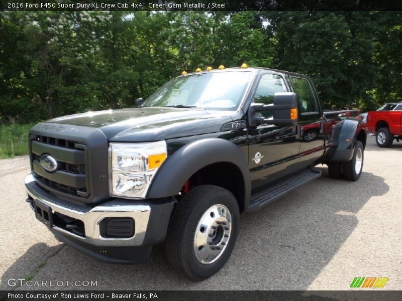 Green Gem Metallic / Steel 2016 Ford F450 Super Duty XL Crew Cab 4x4