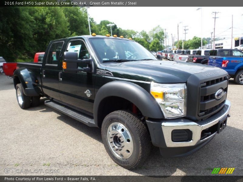Green Gem Metallic / Steel 2016 Ford F450 Super Duty XL Crew Cab 4x4