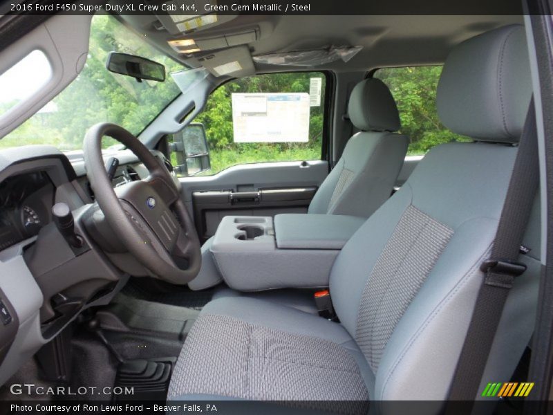 Green Gem Metallic / Steel 2016 Ford F450 Super Duty XL Crew Cab 4x4