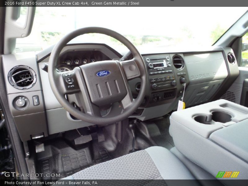Green Gem Metallic / Steel 2016 Ford F450 Super Duty XL Crew Cab 4x4