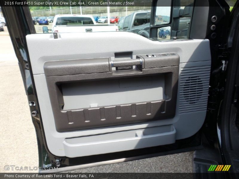 Green Gem Metallic / Steel 2016 Ford F450 Super Duty XL Crew Cab 4x4
