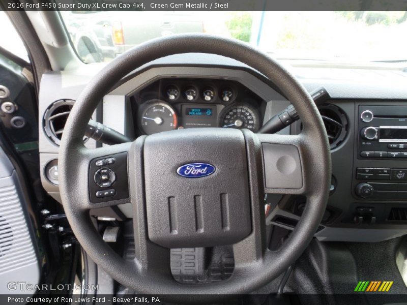 Green Gem Metallic / Steel 2016 Ford F450 Super Duty XL Crew Cab 4x4