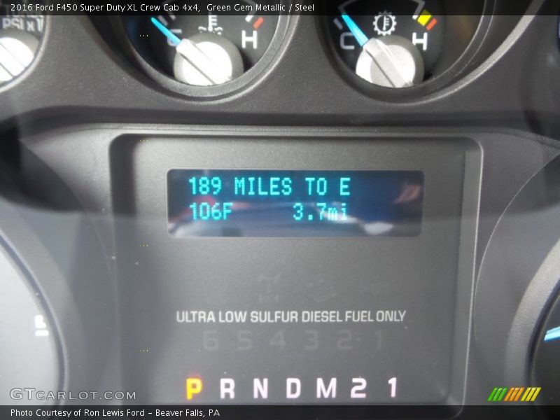 Green Gem Metallic / Steel 2016 Ford F450 Super Duty XL Crew Cab 4x4