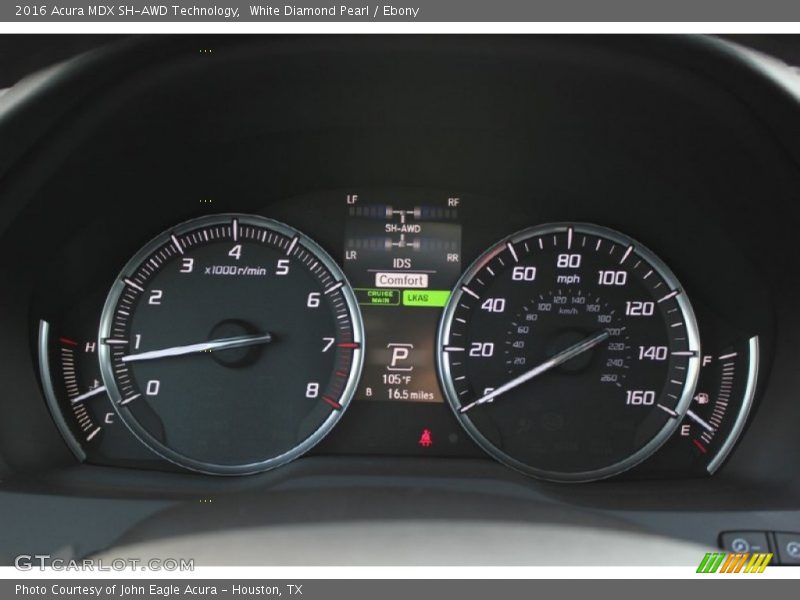 White Diamond Pearl / Ebony 2016 Acura MDX SH-AWD Technology