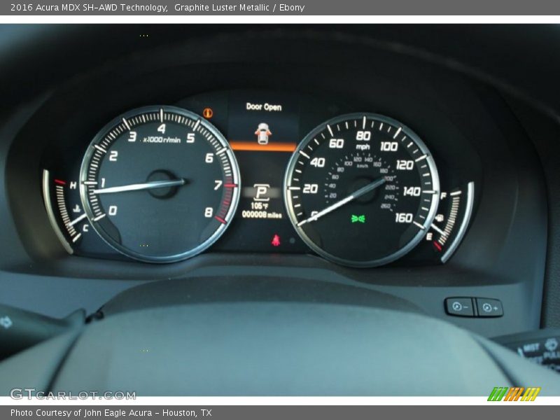 Graphite Luster Metallic / Ebony 2016 Acura MDX SH-AWD Technology