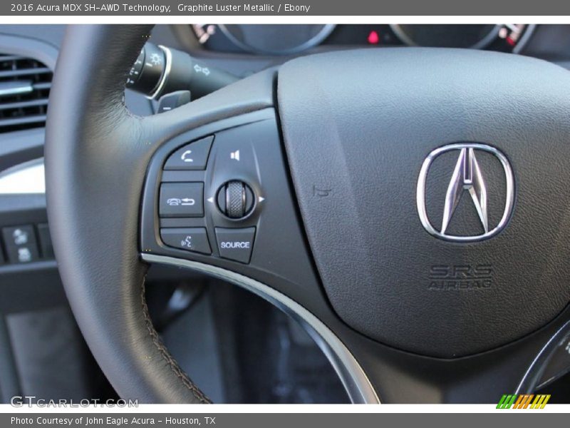 Graphite Luster Metallic / Ebony 2016 Acura MDX SH-AWD Technology