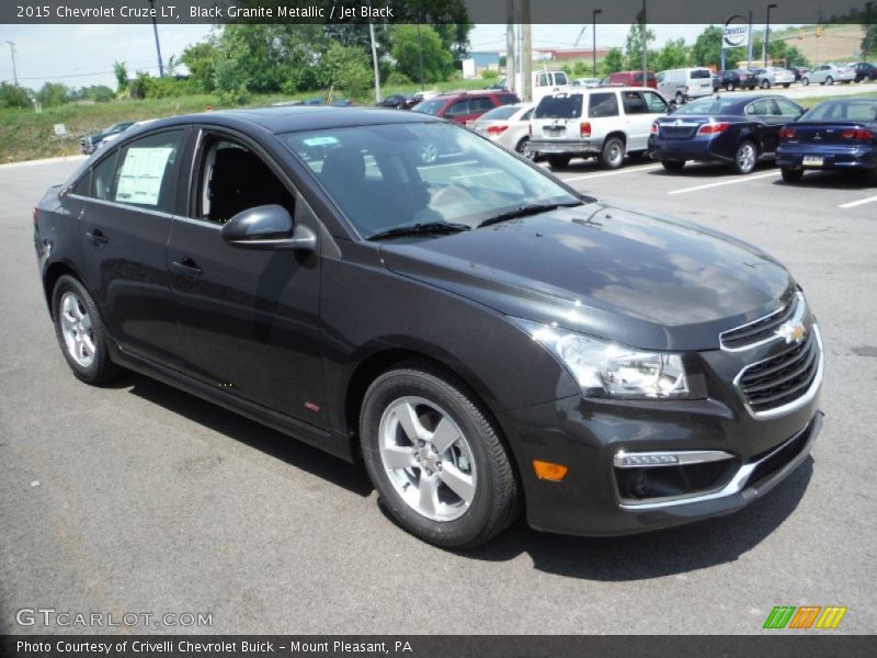Black Granite Metallic / Jet Black 2015 Chevrolet Cruze LT