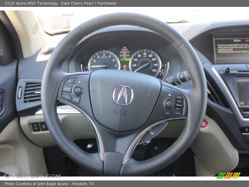 Dark Cherry Pearl / Parchment 2016 Acura MDX Technology