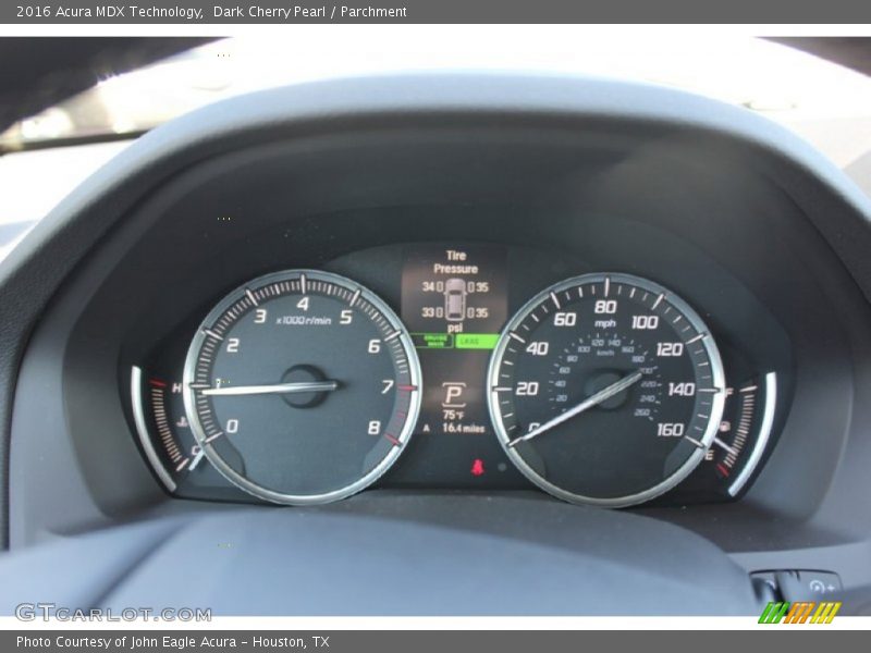 Dark Cherry Pearl / Parchment 2016 Acura MDX Technology