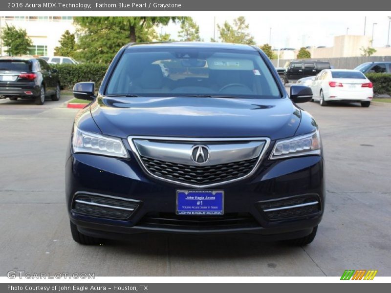 Fathom Blue Pearl / Graystone 2016 Acura MDX Technology