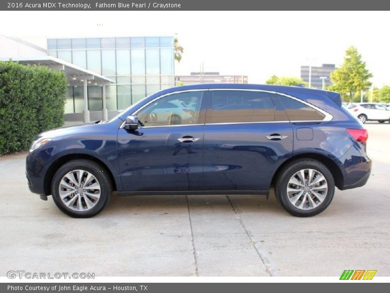 Fathom Blue Pearl / Graystone 2016 Acura MDX Technology